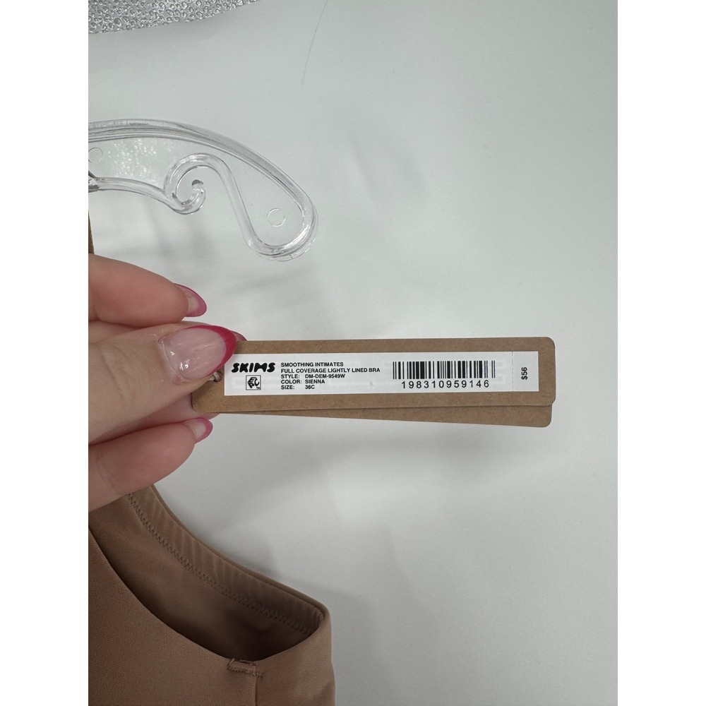 SKIMS Smoothing Intimates Full Coverage Lightly Lined Bra Womens 36C Sienna Tan - Picture 3 of 5